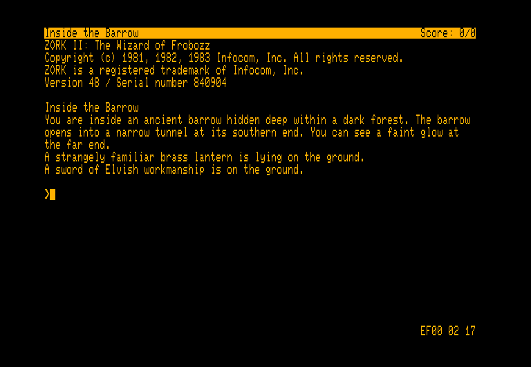 Zork II: The Wizard of Frobozz